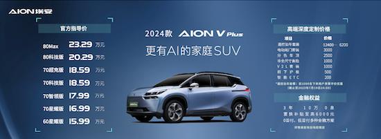 More AI family SUV 2024 AION V Plus listed _fororder_image010